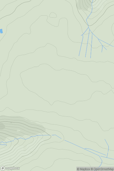 Thumbnail image for Spring Hill [Bala to Welshpool] showing contour plot for surrounding peak